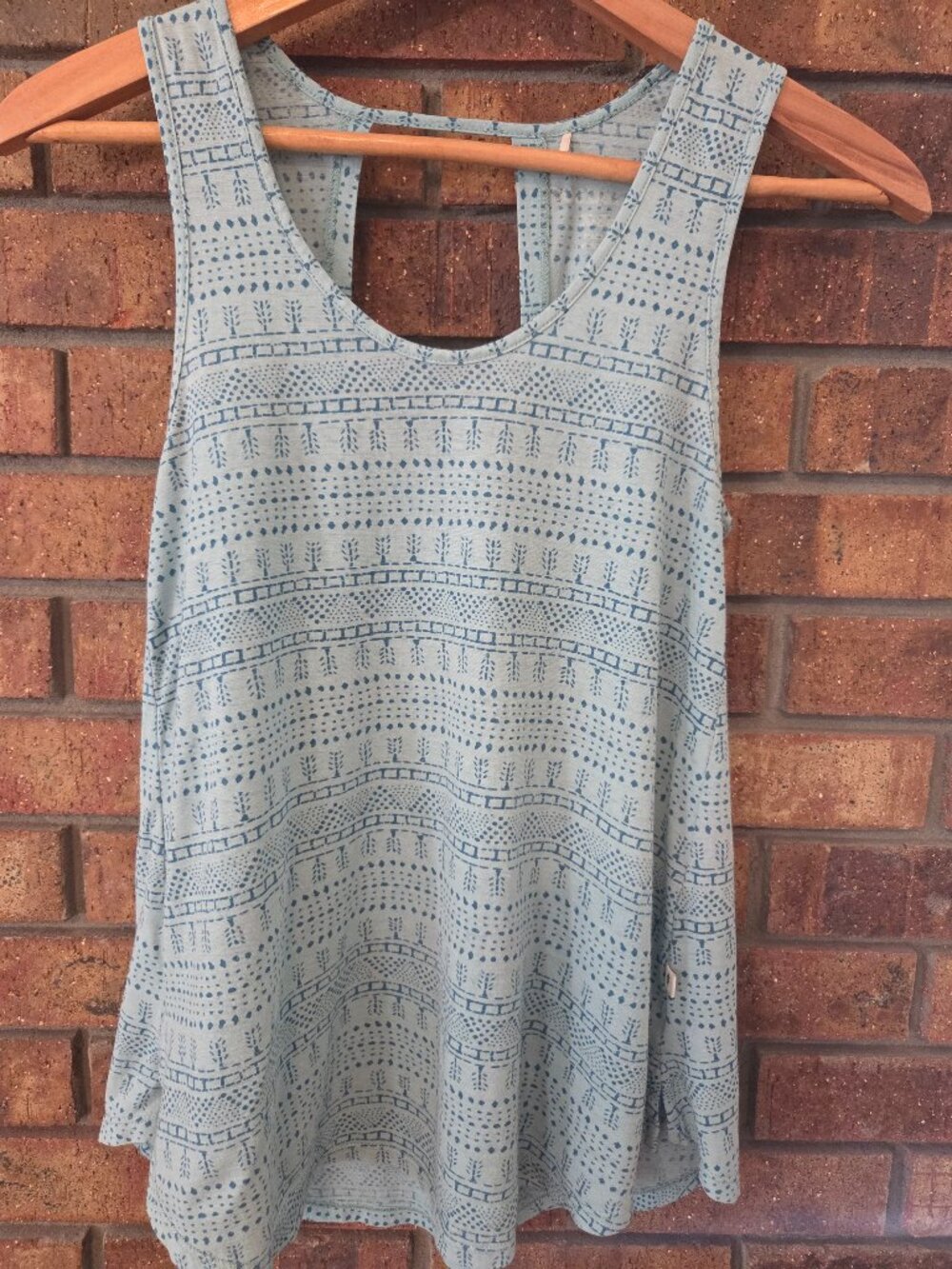 Toad&Co Blue Pattened Tank Size XS